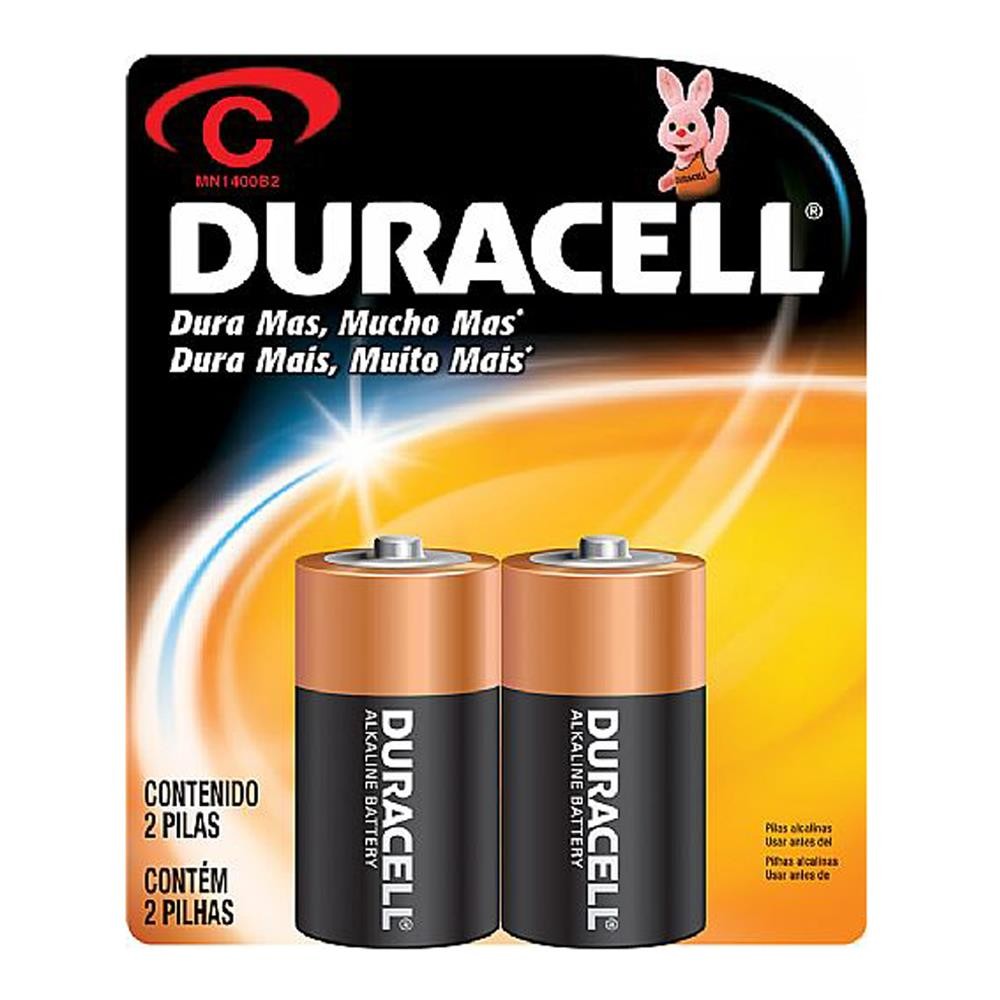 PILHA DURACELL MEDIA C" CART 02 PÇ